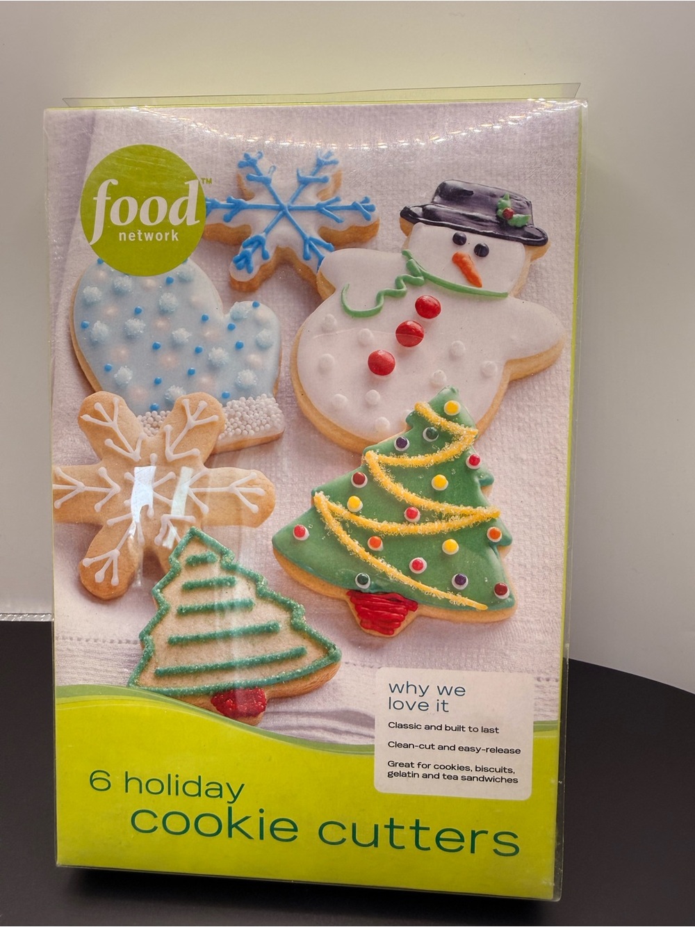 Food Network Holiday Cookie Cutters - Green, White, Blue, Red